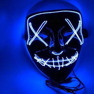 LED Halloween Purge Cosplay Mask